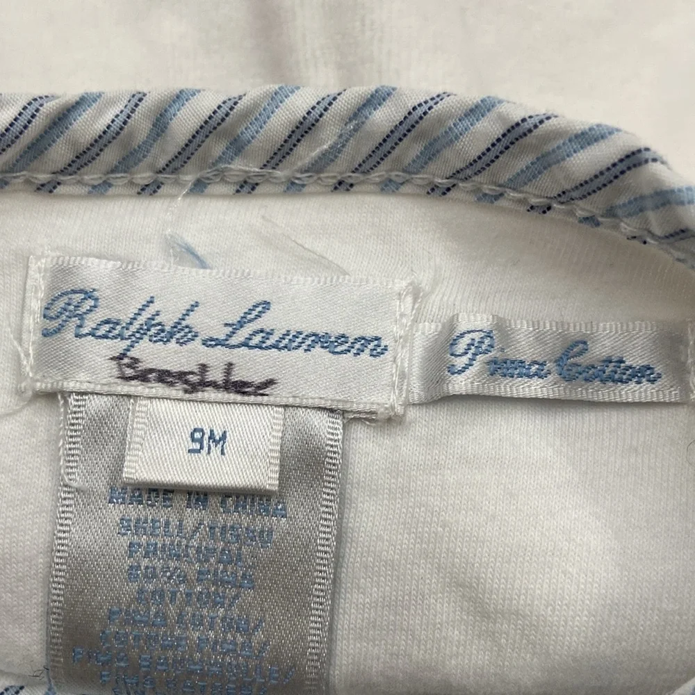 Ralph Lauren matching set baby girls 9 months preppy stripes floral coastal